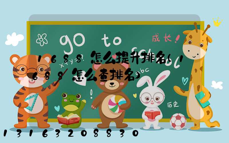 1688怎么提升排名(1688怎么查排名)