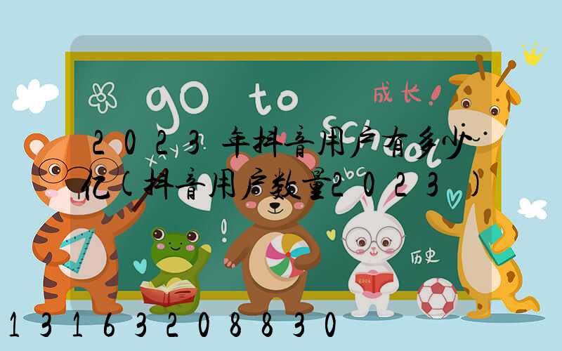 2023年抖音用户有多少亿(抖音用户数量2023)