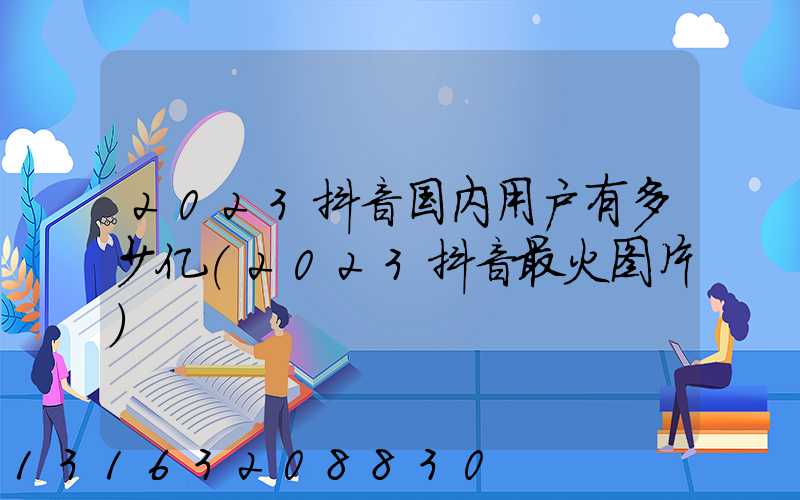 2023抖音国内用户有多少亿(2023抖音最火图片)