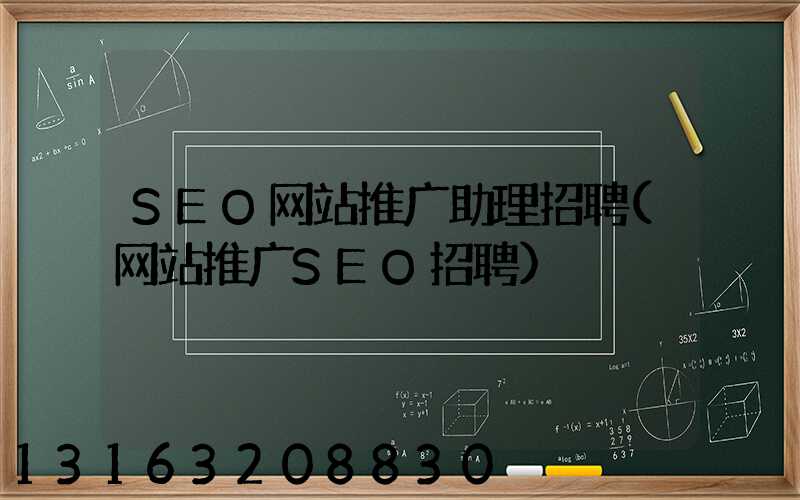 SEO网站推广助理招聘(网站推广SEO招聘)