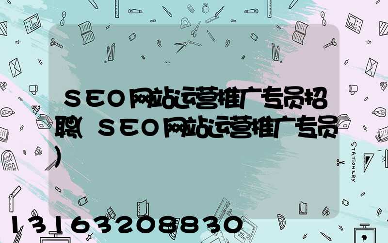 SEO网站运营推广专员招聘(SEO网站运营推广专员)