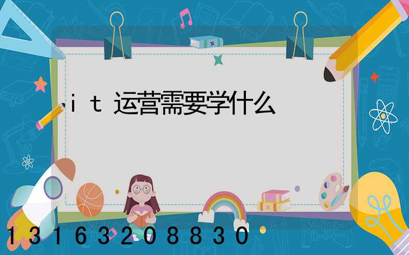 it运营需要学什么