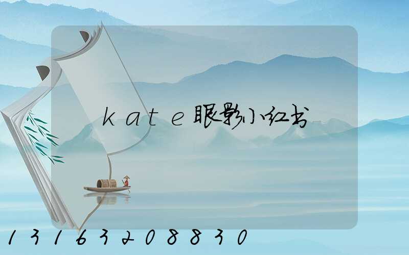 kate眼影小红书