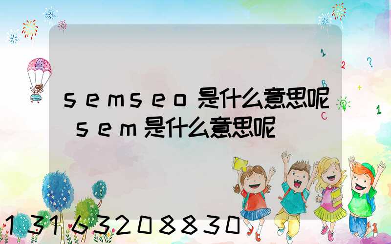 semseo是什么意思呢(sem是什么意思呢)