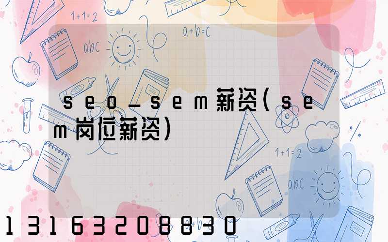 seo_sem薪资(sem岗位薪资)