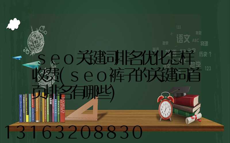 seo关键词排名优化怎样收费(seo裤子的关键词首页排名有哪些)