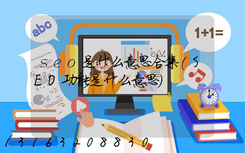 seo是什么意思合集(SEO功能是什么意思)