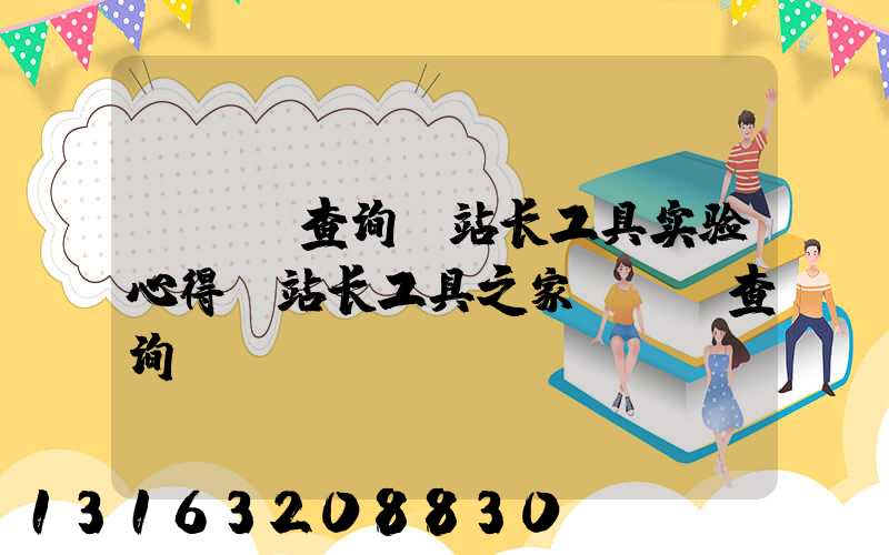 seo查询_站长工具实验心得(站长工具之家seo查询)