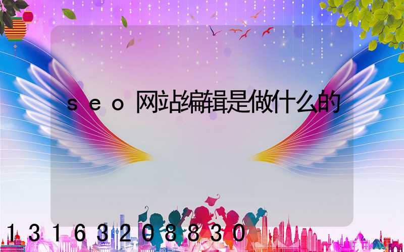 seo网站编辑是做什么的