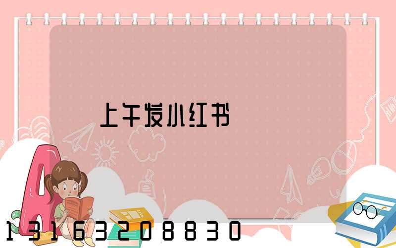 上午发小红书
