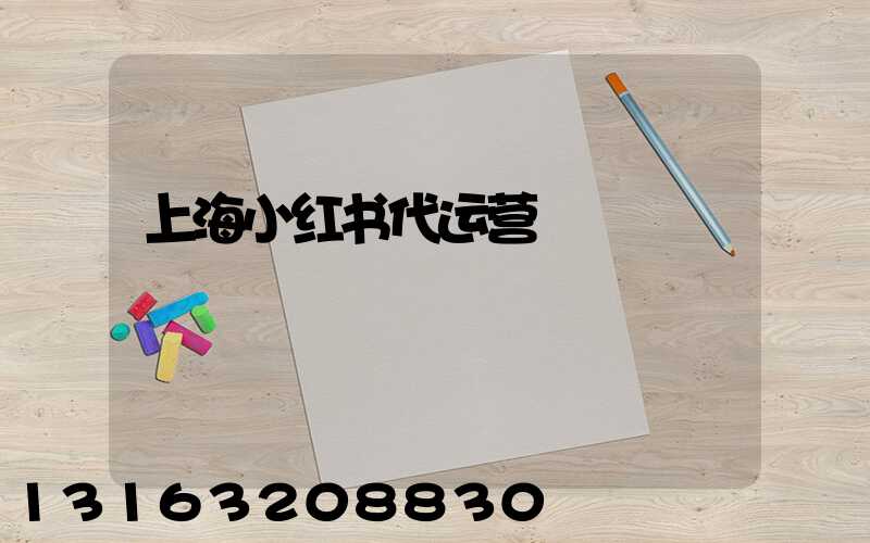 上海小红书代运营
