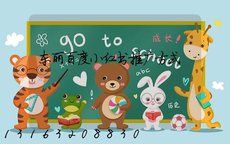 东丽百度小红书推广方式