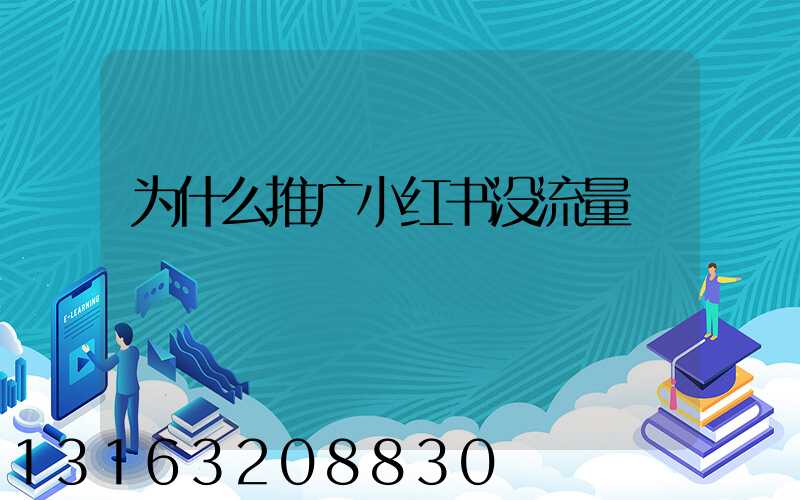 为什么推广小红书没流量