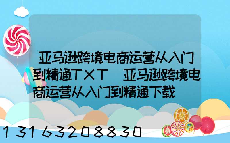 亚马逊跨境电商运营从入门到精通TXT(亚马逊跨境电商运营从入门到精通下载)