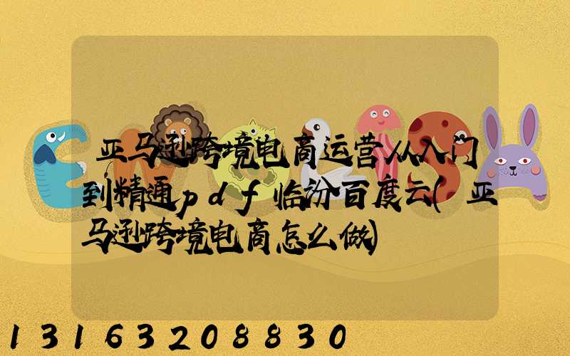 亚马逊跨境电商运营从入门到精通pdf临汾百度云(亚马逊跨境电商怎么做)