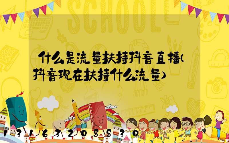 什么是流量扶持抖音直播(抖音现在扶持什么流量)
