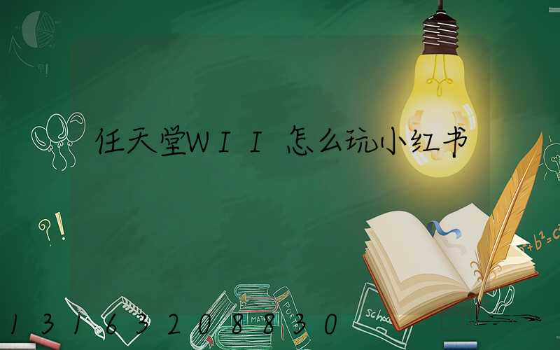 任天堂WII怎么玩小红书