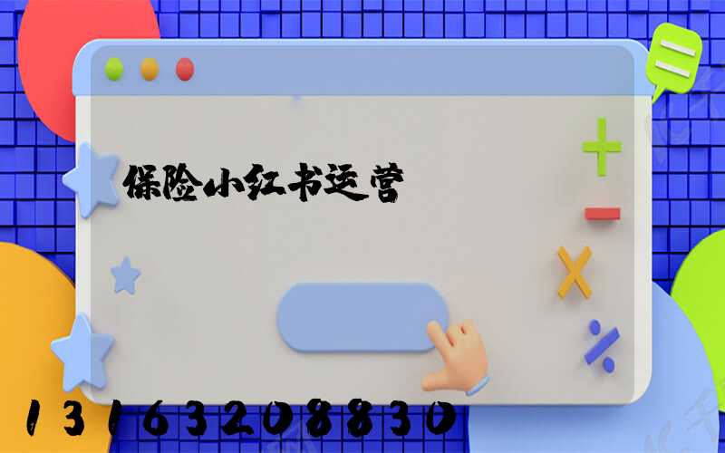保险小红书运营