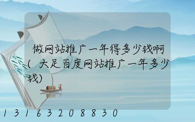 做网站推广一年得多少钱啊(大足百度网站推广一年多少钱)