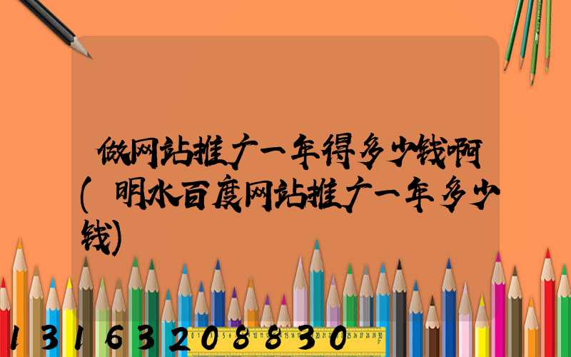 做网站推广一年得多少钱啊(明水百度网站推广一年多少钱)