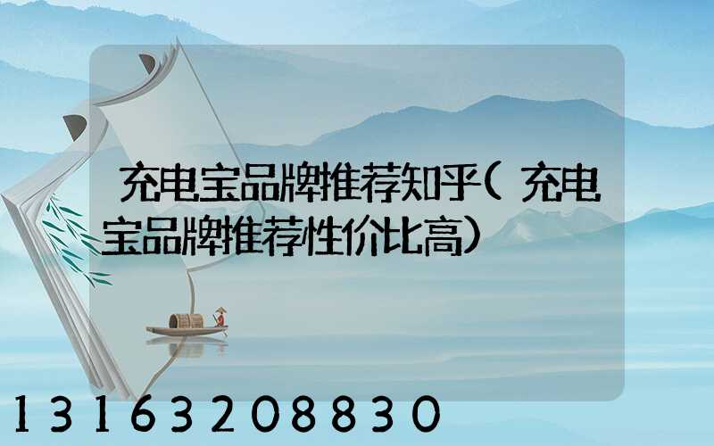 充电宝品牌推荐知乎(充电宝品牌推荐性价比高)