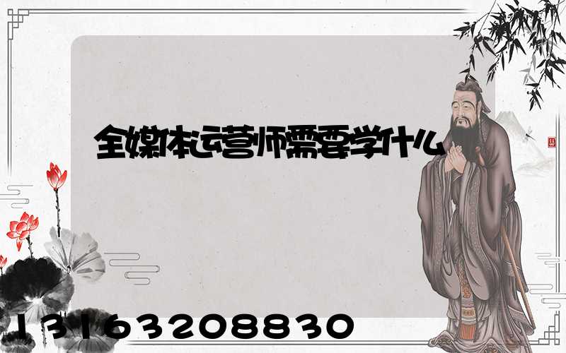 全媒体运营师需要学什么