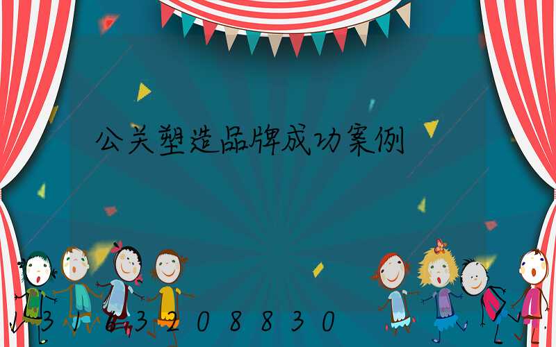 公关塑造品牌成功案例