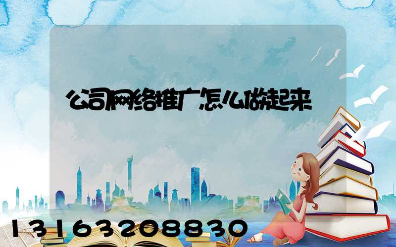 公司网络推广怎么做起来