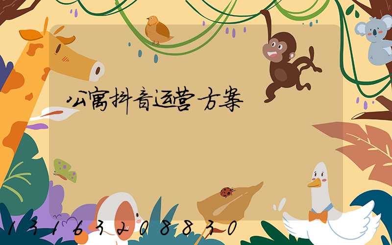 公寓抖音运营方案