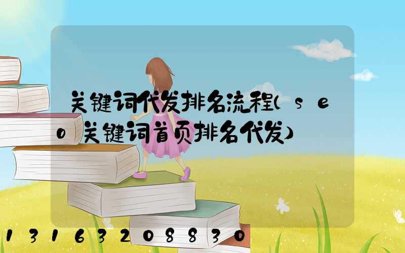 关键词代发排名流程(seo关键词首页排名代发)