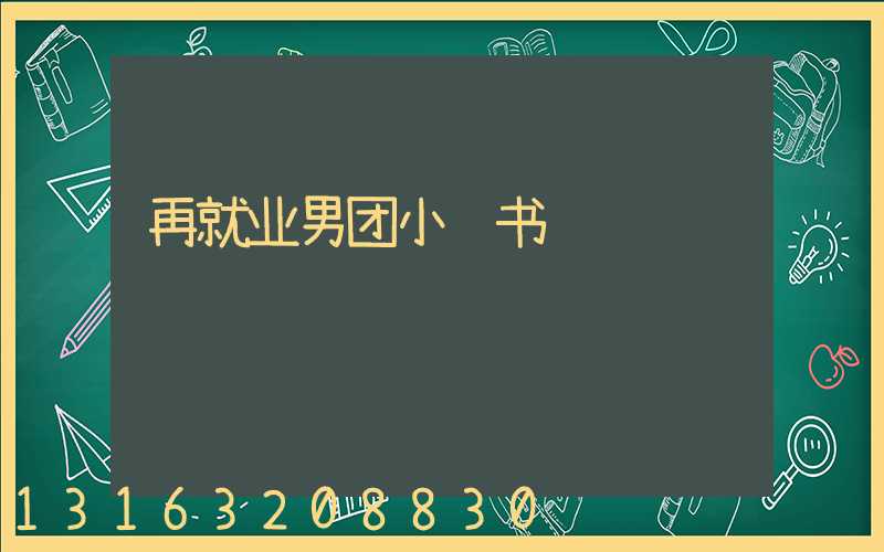 再就业男团小红书
