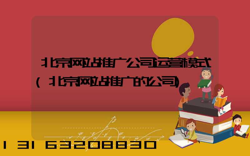 北京网站推广公司运营模式(北京网站推广的公司)