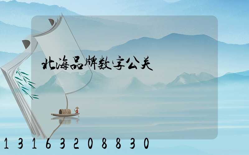 北海品牌数字公关