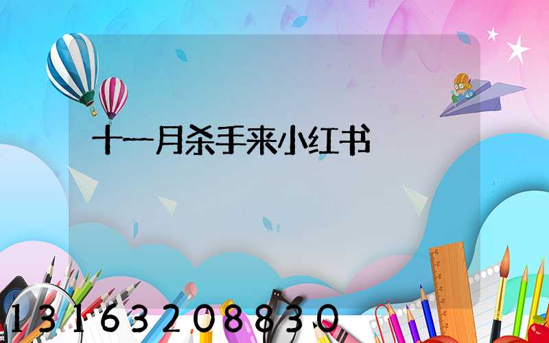 十一月杀手来小红书
