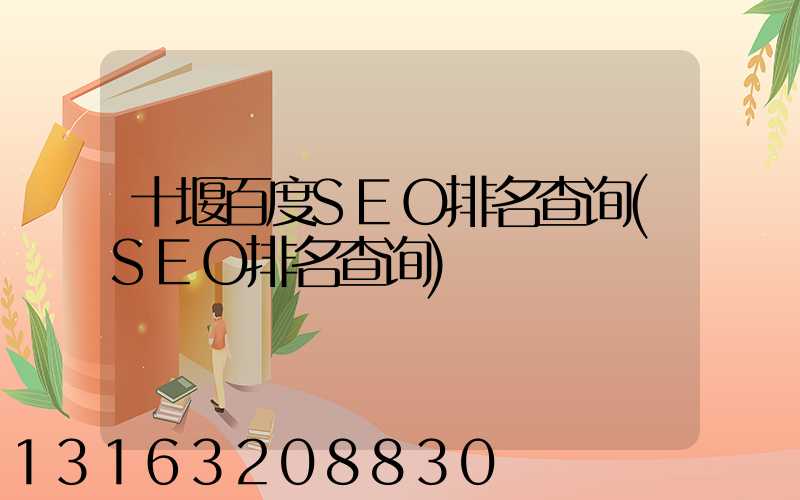 十堰百度SEO排名查询(SEO排名查询)