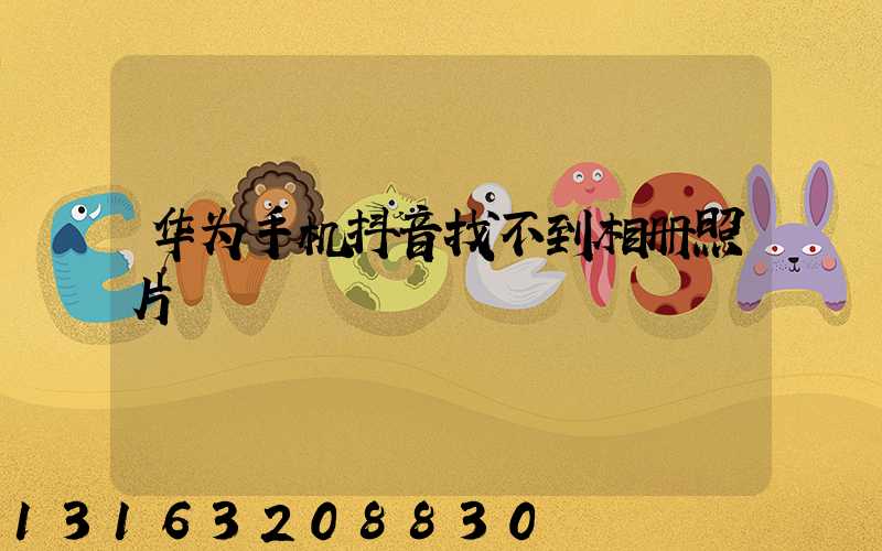 华为手机抖音找不到相册照片