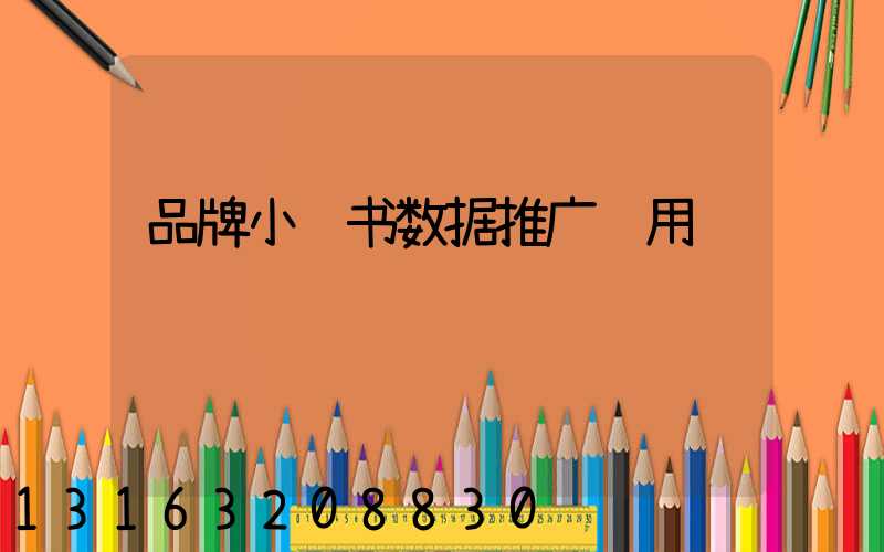 品牌小红书数据推广费用