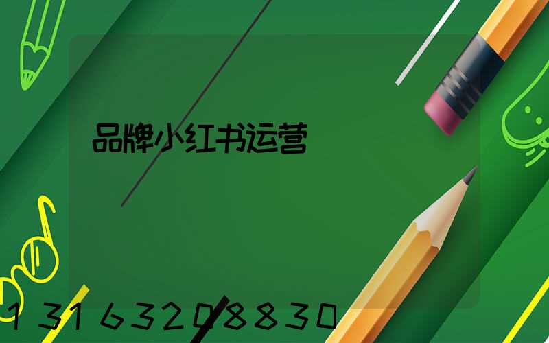 品牌小红书运营