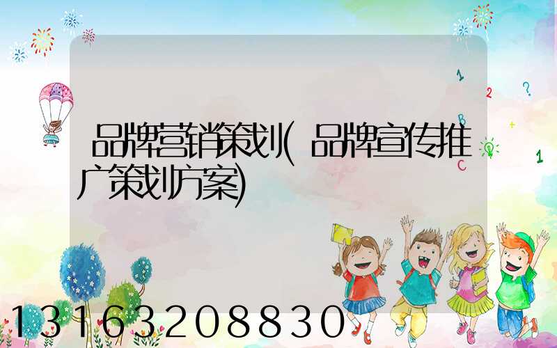 品牌营销策划(品牌宣传推广策划方案)