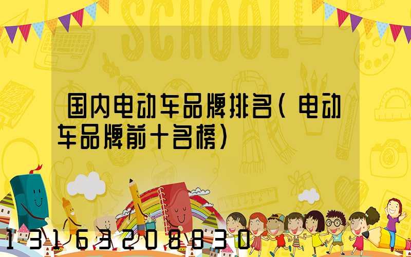 国内电动车品牌排名(电动车品牌前十名榜)