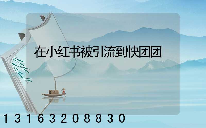 在小红书被引流到快团团