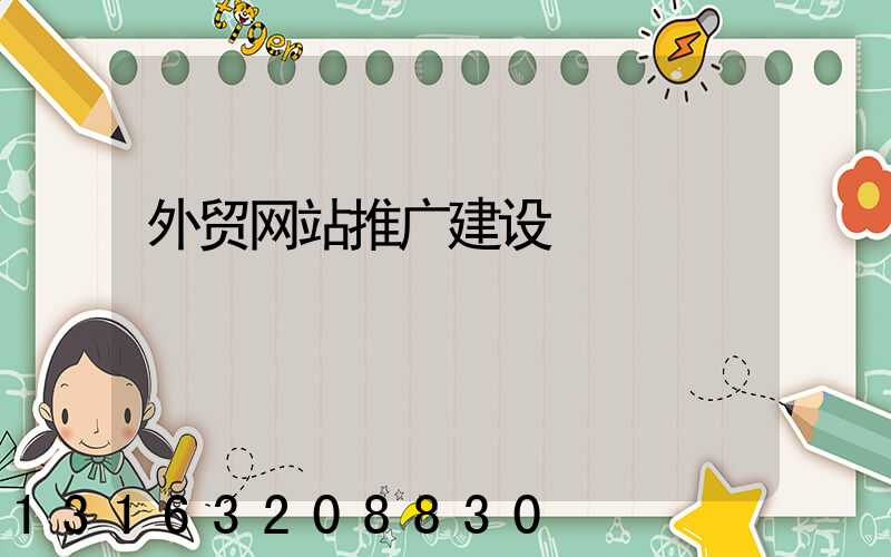 外贸网站推广建设
