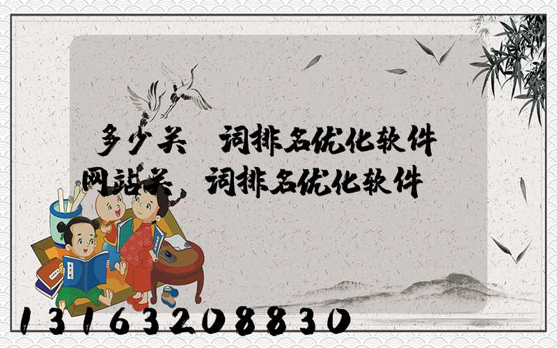 多少关键词排名优化软件(网站关键词排名优化软件)