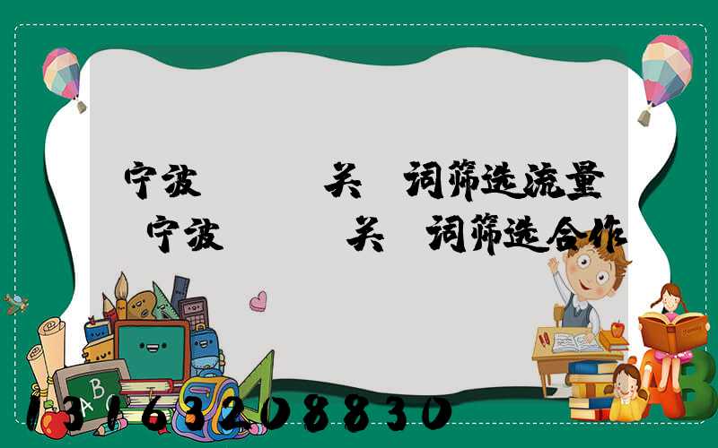 宁波seo关键词筛选流量(宁波seo关键词筛选合作)