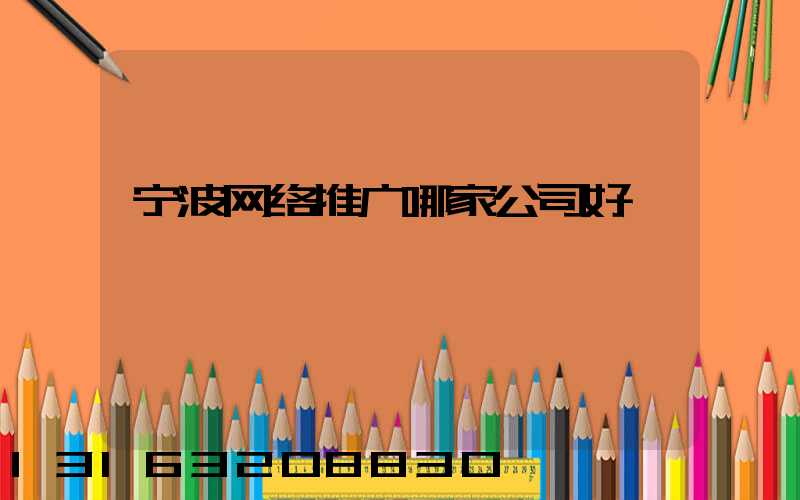 宁波网络推广哪家公司好