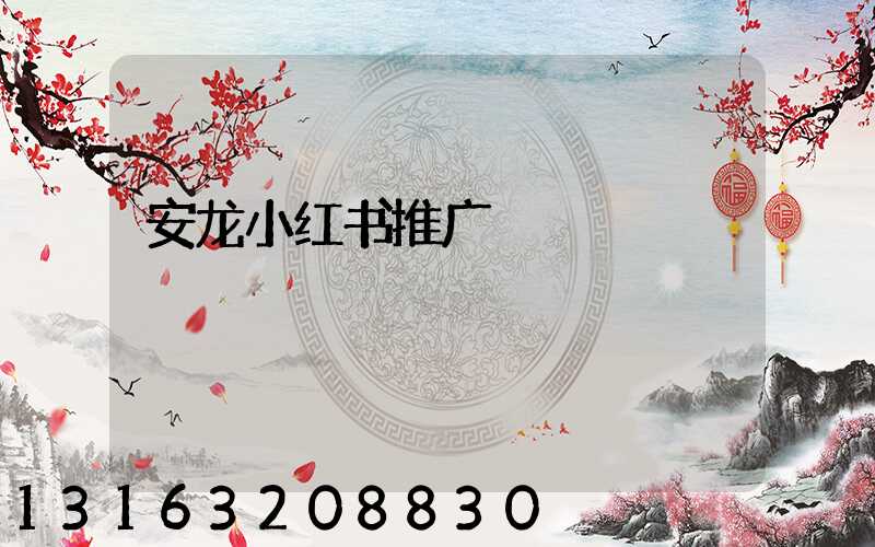 安龙小红书推广