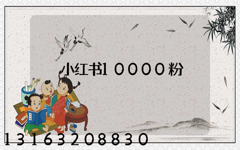 小红书10000粉