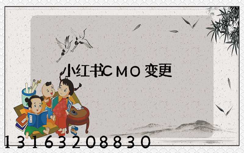 小红书CMO变更