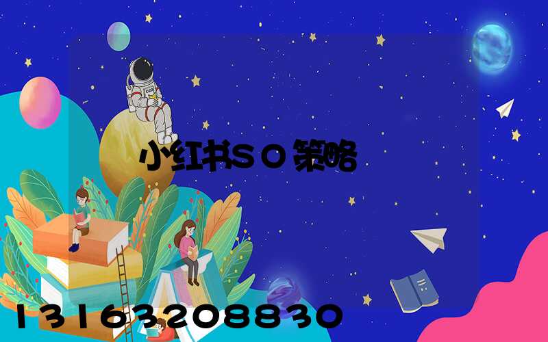 小红书SO策略
