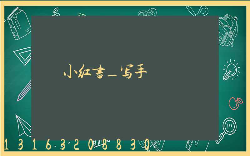 小红书_写手